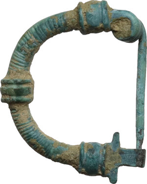 obverse: Bronze fibula.  Roman period, 1st - 2nd century AD.  20 x 16 mm