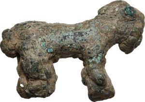 obverse: Bronze horse.  Roman period, 1st-3rd century AD.  28 x 42 mm