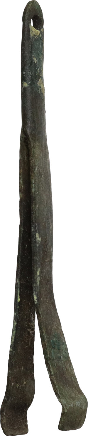 obverse: Bronze tweezers  Roman period, 1st - 3rd century AD.  51 mm