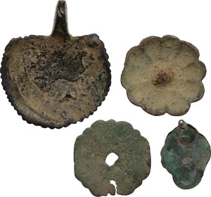 reverse: Nice lot of four (4) Bronze items, various periods