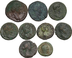 obverse: The Roman Empire.. Multiple lot of nine (9) unclassified AE coins