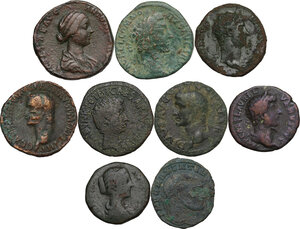 obverse: The Roman Empire.. Multiple lot of nine (9) unclassified AE coins