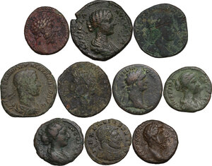 obverse: The Roman Empire.. Multiple lot of ten (10) unclassified AE coins