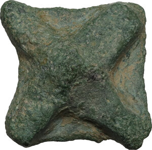 obverse: Aes Premonetale. Aes Formatum. AE cast square item, central Italy, 6th-4th century BC