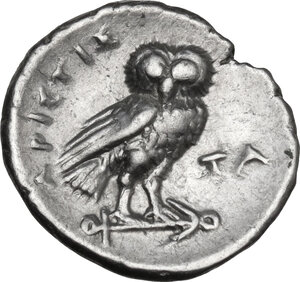 reverse: Southern Apulia, Tarentum. AR Drachm, c. 272-240 BC. Aristis magistrate