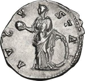 reverse: Diva Faustina I (after 141 AD). AR Denarius