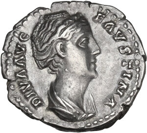 obverse: Diva Faustina I (after 141 AD). AR Denarius