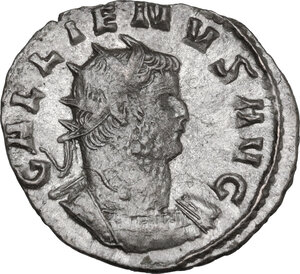 obverse: Gallienus (253-268). BI Antoninianus, Mediolanum mint, 260-261 AD