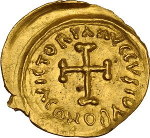 reverse: Lombardic Italy. Adalwald (615-624), Ariwald (624-636) or Rothari (636-652). AV Tremissis in the name of Heraclius. Uncertain mint in Tuscany