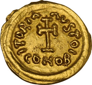 reverse: Lombardic Italy. Rodwald (652) to Grimwald (662-671). AV Tremissis in the name of Constans II (641-668)