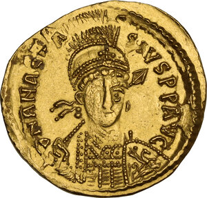 obverse: Anastasius I (491-518). AV Solidus, Constantinople mint, c. 492-507 AD