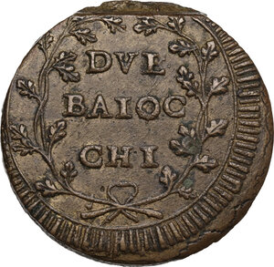 reverse: Ancona. Repubblica Romana (1789-1799). 2 Baiocchi