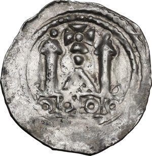 reverse: Aquileia. Frisacensi (seconda metà XII sec.). Denaro