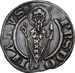 reverse: Arezzo. Guglielmo degli Ubertini (1267-1289). Grosso agontano da 2 soldi