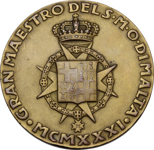 reverse: Malta SMOM. Ludovico Chigi Albani della Rovere (1866-1951), Gran Maestro del Sovrano militare ordine di Malta. Medaglia 1931