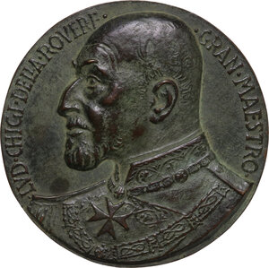 obverse: Malta SMOM. Ludovico Chigi Albani della Rovere (1866-1951), Gran Maestro del Sovrano militare ordine di Malta. Medaglia 1950