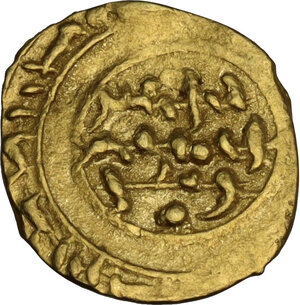 reverse: Messina. Ruggero I (1072-1101). Tarì al tipo fatimide
