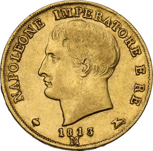 obverse: Milano. Napoleone I (1805-1814) Imperatore di Francia e Re d Italia. 20 Lire 1813