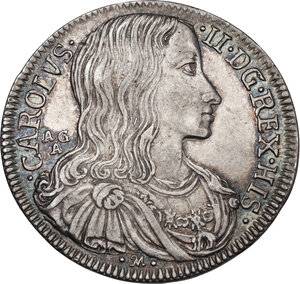 obverse: Napoli. Carlo II di Spagna (1665-1700). Tarì 1689