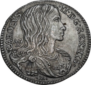 obverse: Napoli. Carlo II di Spagna (1665-1700). Carlino 1689