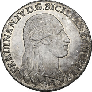 obverse: Napoli. Ferdinando IV di Borbone (1759-1816). Piastra o 120 grana 1798