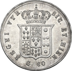reverse: Napoli. Ferdinando II di Borbone (1830-1859). Mezza piastra o 60 grana 1856