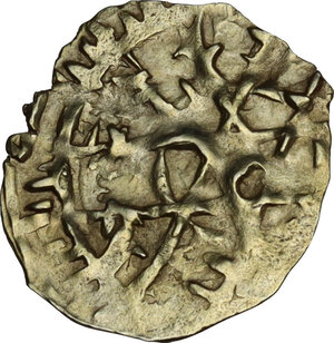 reverse: Palermo. Fatimidi, Al-Mustansir (427-487 AH/ 1036-1094 AD). Tarì o 1/4 dinar, tipo stellato