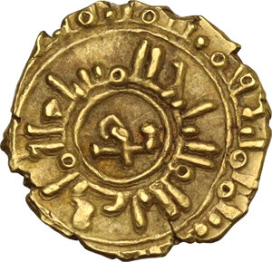 obverse: Palermo o Messina. Guglielmo II (1166-1189). Tarì con monogramma (?)