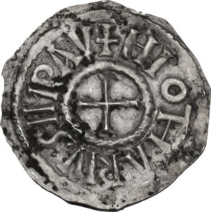obverse: Pavia. Lotario I (840-855). Denaro