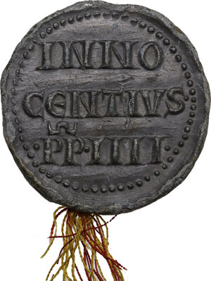 obverse: Roma. Innocenzo IV (1243-1254), Sinibaldo Fieschi dei Conti di Lavagna. Bolla plumbea