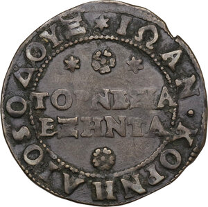 obverse: Venezia. Monetazione per il Regno di Candia. Giovanni Corner I (1625-1629). 60 tornesi o 4 soldi