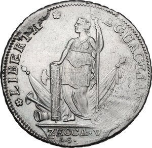 obverse: Venezia. Governo Provvisorio (1797-1798). Dieci Lire 1797, 1° tipo