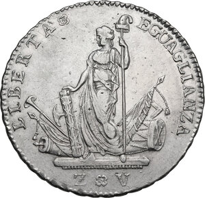 obverse: Venezia. Governo Provvisorio (1797-1798). 10 Lire 1797, 2° tipo