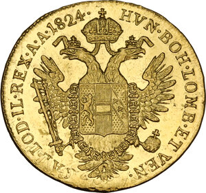 reverse: Venezia. Francesco I d Asburgo Lorena (1815-1835). Ducato 1824