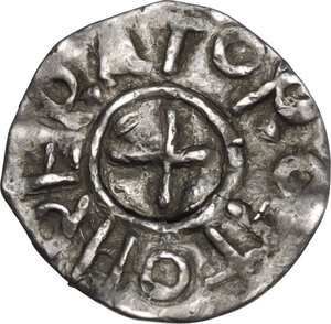 obverse: Verona. Ottone III di Sassonia (983-1002). Denaro di peso ridotto