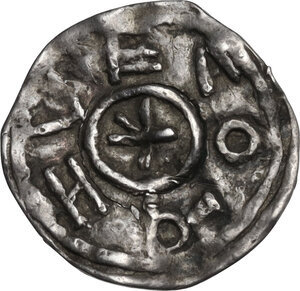 reverse: Verona. Ottone III di Sassonia (983-1002). Denaro di peso ridotto