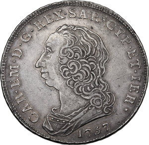 obverse: Carlo Emanuele III (1730-1773). Scudo da 6 lire 1757