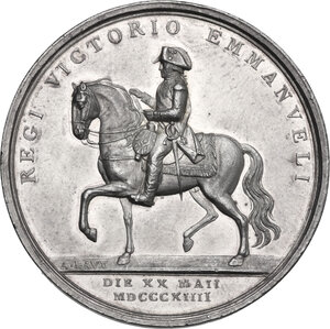 obverse: Vittorio Emanuele I (1802-1821). Medaglia 1814 saluto della Guardia Nobile torinese