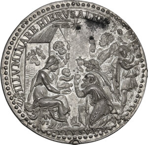 reverse: Pio V (1566-1572), Antonio Michele Ghislieri. Medaglia A. VI, dedicazione della vittoria di Lepanto