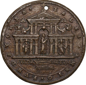obverse: Paolo V (1605-1621), Camillo Borghese. Medaglia 1612, per la posa della prima pietra della Chiesa di San Carlo a Roma