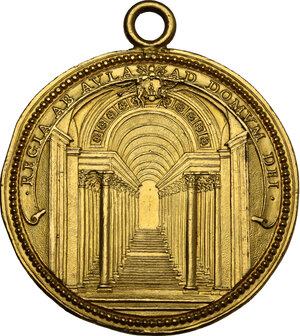reverse: Alessandro VII (1655-1657), Fabio Chigi. Medaglia annuale, A. IX