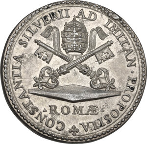 reverse: Clemente IX (1667-1669), Giulio Girolamo Rospigliosi. Medaglia 1667, per l elezione al Pontificato