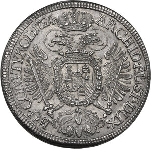 reverse: Austria. Karl VI (1711-1740). 1/2 Taler 1724, Hall mint