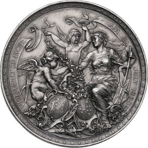 reverse: Austria. Franz Joseph (1848-1916). Medal 1890 for the wedding of Marie Valerie (1869-1924) to Archduke Franz Salvator (1866-1939)