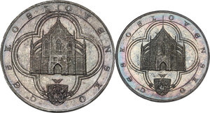 reverse: Czechoslovakia. KSČ. Silver Coins Proof Set (2 pcs): 4 and 2 Ducats 1972