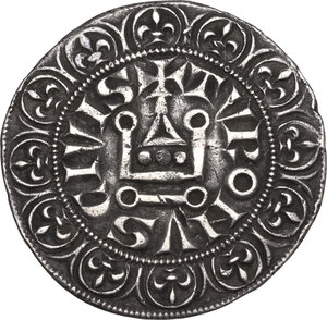 reverse: France. Philip IV (1268-1314), called the Fair. Gros tournois à l O rond , 1303-1306