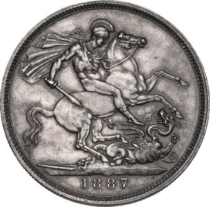 reverse: Great Britain. Victoria (1837-1901). Jubilee Coinage. Crown 1887, London mint