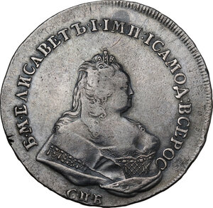 obverse: Russia. Elizabeth (1741-1761). Rouble 1742 СПБ, St. Petersburg mint