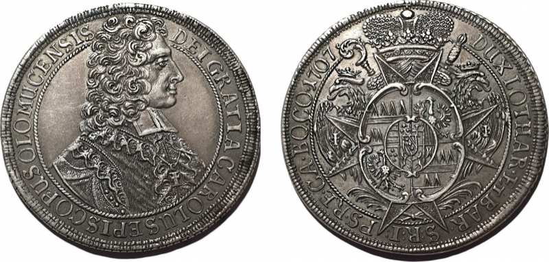 obverse: Thaler HOLY ROMAN EMPIRE. Olmütz. Karl III (1695-1711). Taler (1707). EF+
