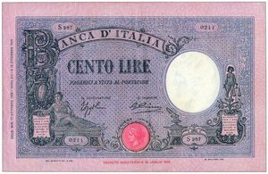 obverse: REGNO D ITALIA 100 Lire 